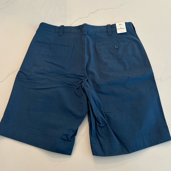 J. Crew Dark Blue Flat Front Shorts New With Tags - Picture 2 of 3